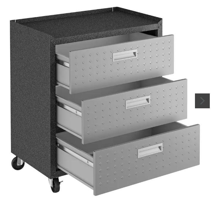 Manhattan Comfort Fortress Mobile Cabinet with Drawers