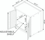 Manhattan Comfort Fortress Mobile Cabinet with Shelves