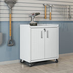 Manhattan Comfort Fortress Mobile Cabinet with Shelves