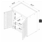 Manhattan Comfort Fortress Mobile Cabinet with Shelves
