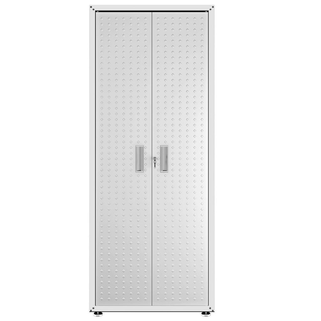 Manhattan Comfort Fortress Tall Garage Cabinet - White