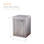 Mont Alpi MA-EXT-SS Extra Storage Cabinet Module Stainless