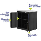 Montezuma 2-Door Base Cabinet with Stainless Steel Worktop