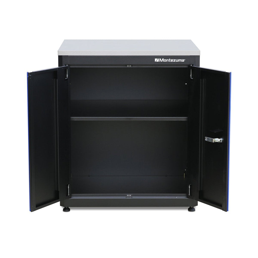 Montezuma 2-Door Base Cabinet with Stainless Steel Worktop