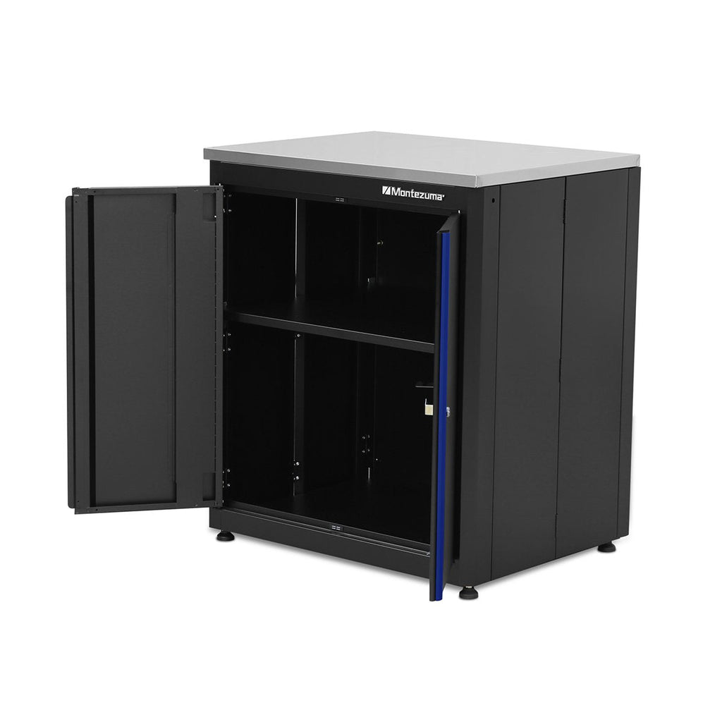 Montezuma 2-Door Base Cabinet with Stainless Steel Worktop