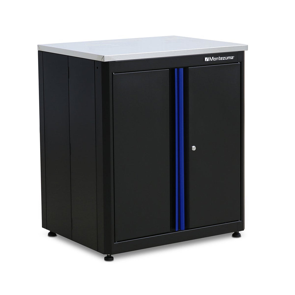 Montezuma 2-Door Base Cabinet with Stainless Steel Worktop