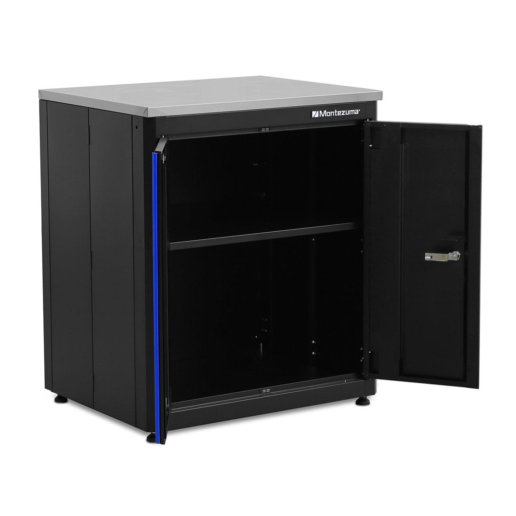 Montezuma 2-Door Base Cabinet with Stainless Steel Worktop