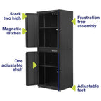 Montezuma 2-Door Stacking Cabinet - garage storage