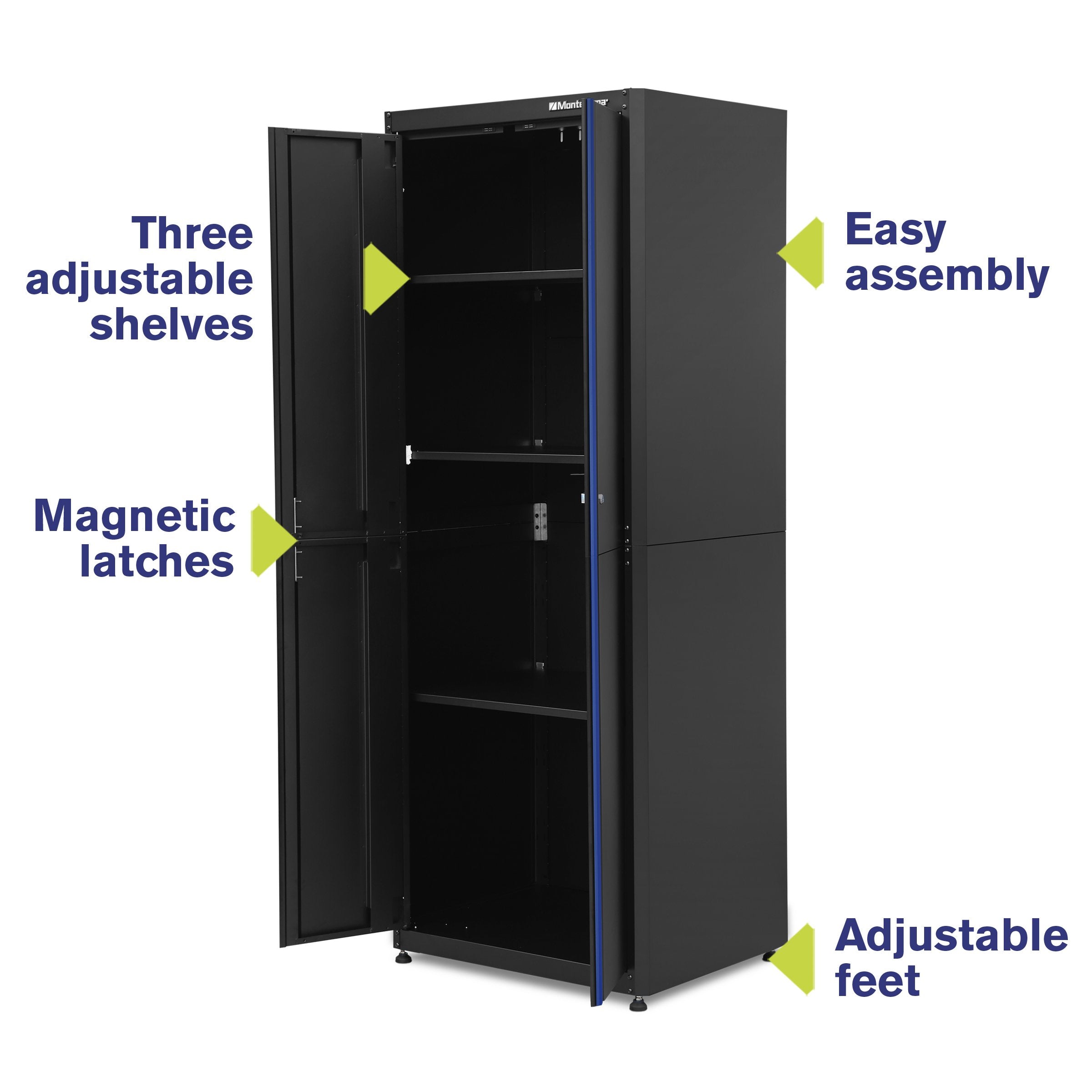Montezuma 2-Door Tall Cabinet - garage storage