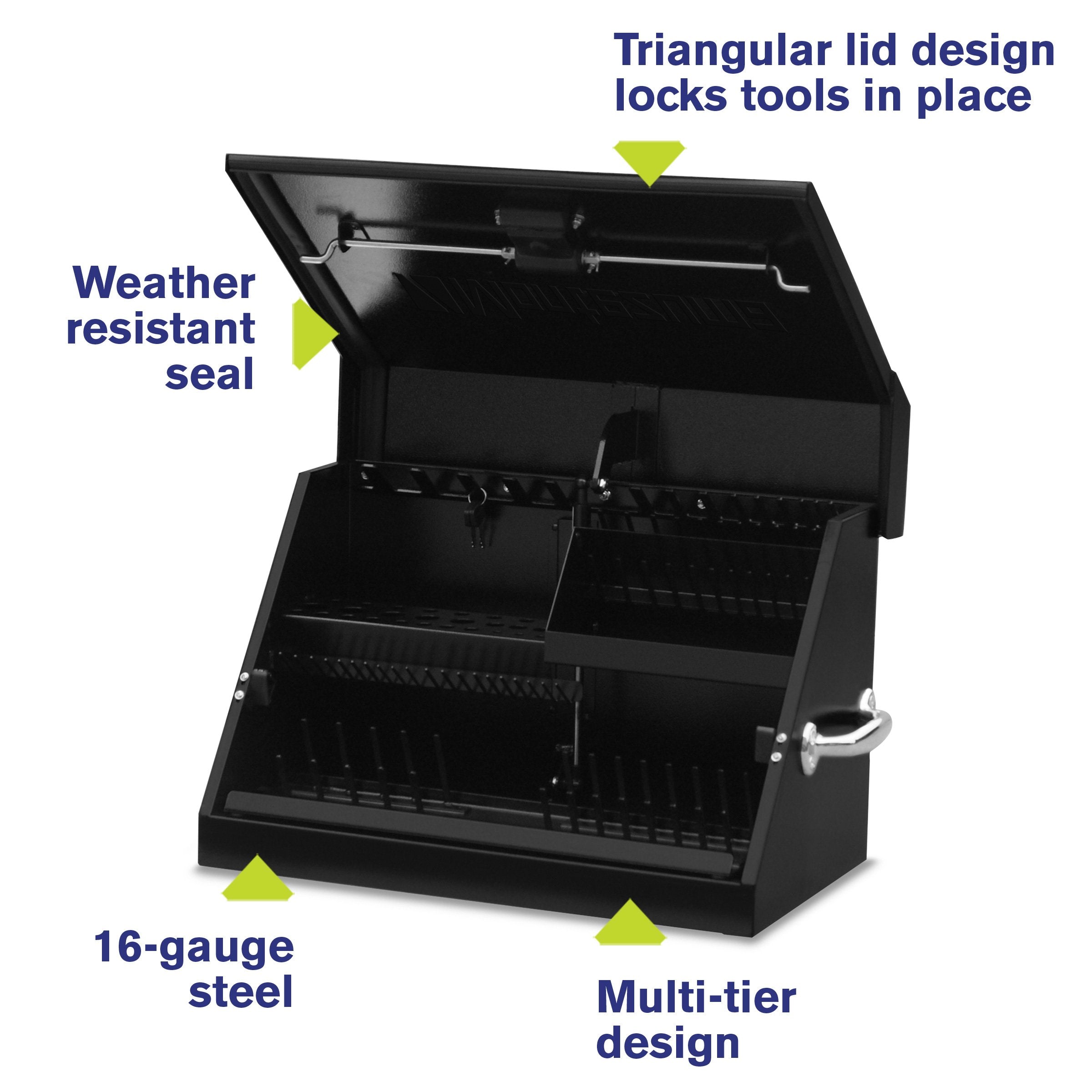 Montezuma 23 x 14 in. Steel Triangle™ Toolbox - triangles
