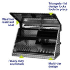 Montezuma 30 x 15 in. Aluminum Triangle™ Toolbox - triangles