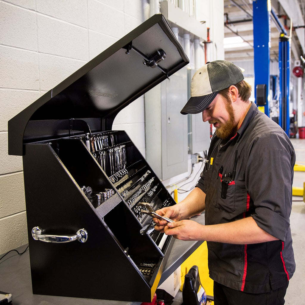Montezuma 36 x 17 in. Steel Triangle™ Toolbox - triangles