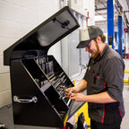 Montezuma 36 x 17 in. Steel Triangle™ Toolbox - triangles