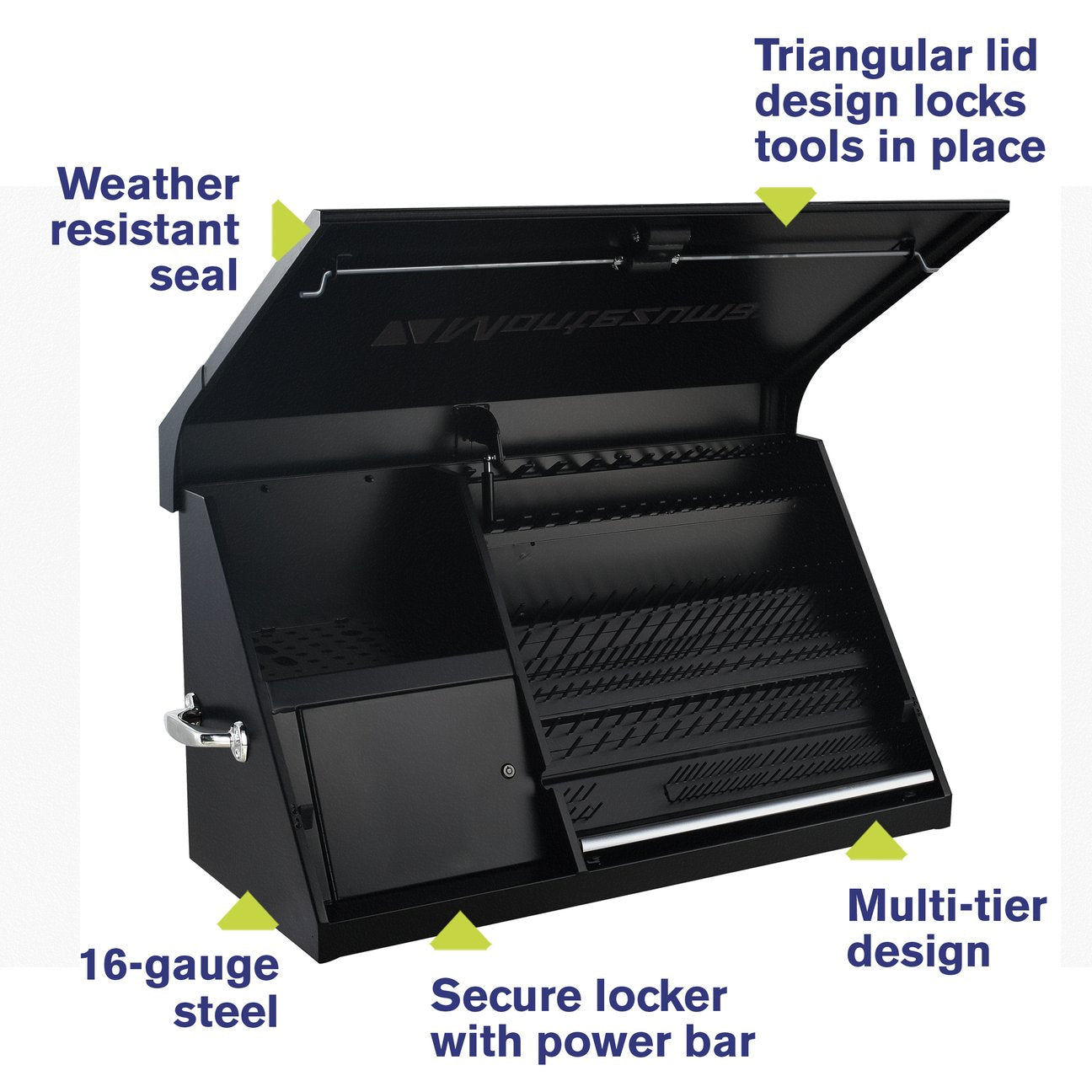 Montezuma 41-Inch Black Portable Toolbox (Weather