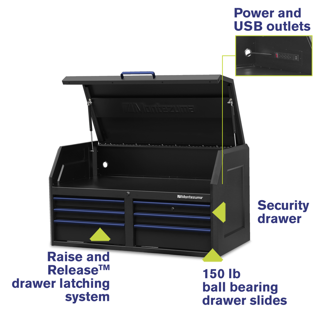 Montezuma 46 x 24 in. 6-Drawer Tool Chest - chest