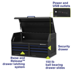 Montezuma 46 x 24 in. 6-Drawer Tool Chest - chest