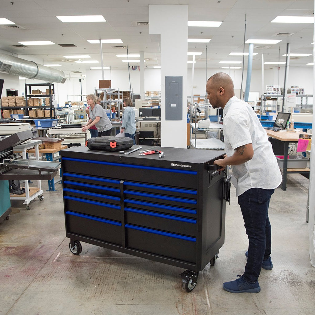 Montezuma 56 x 24 in. 11-Drawer Tool Cabinet - chest