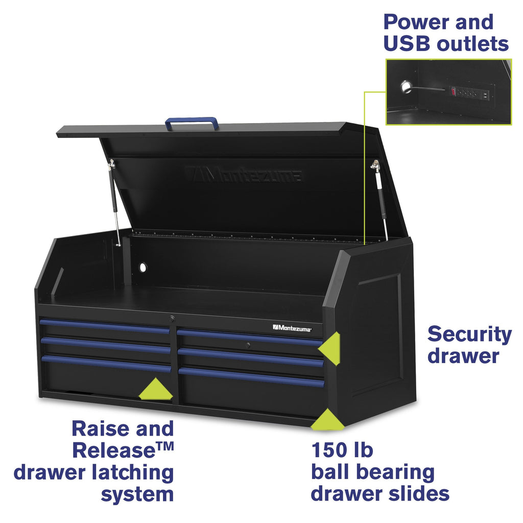 Montezuma 56 x 24 in. 6-Drawer Tool Chest - chest