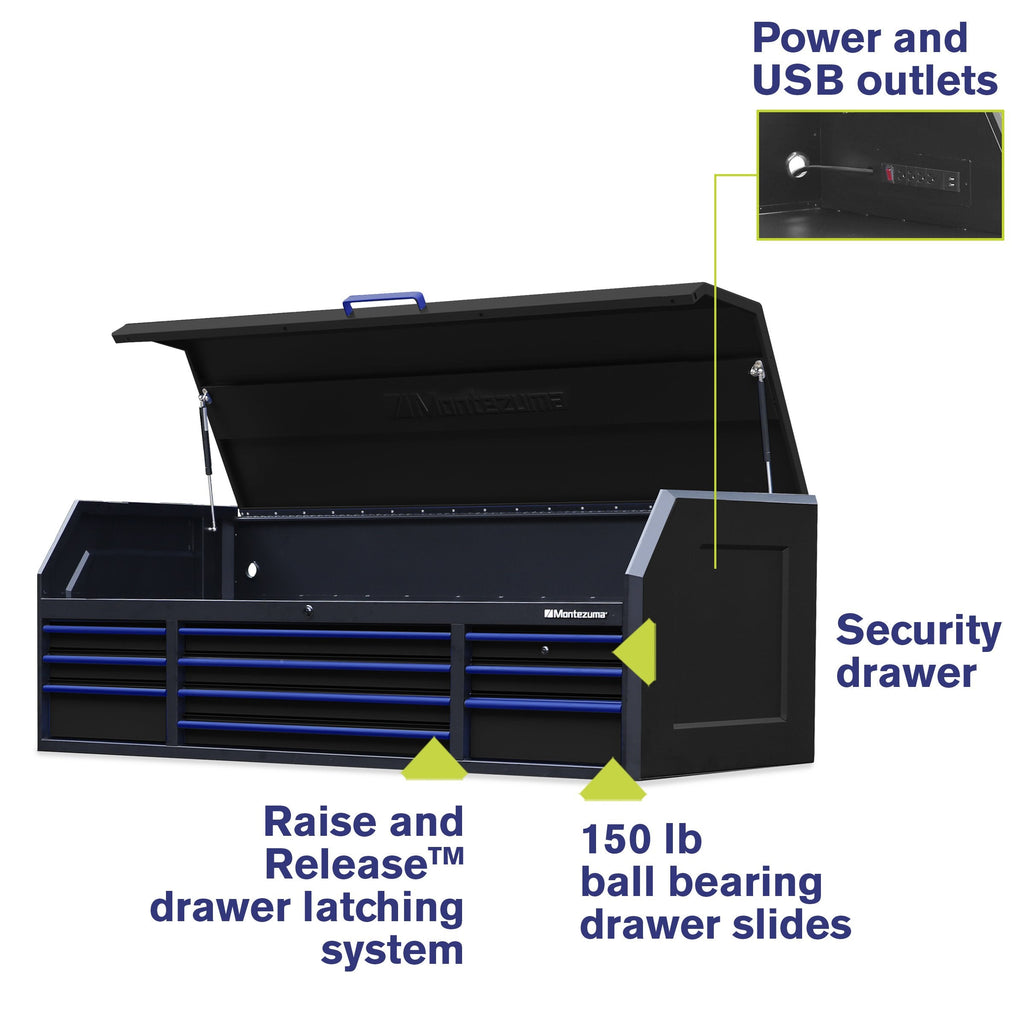 Montezuma 72 x 30 in. 10-Drawer Tool Chest - chest