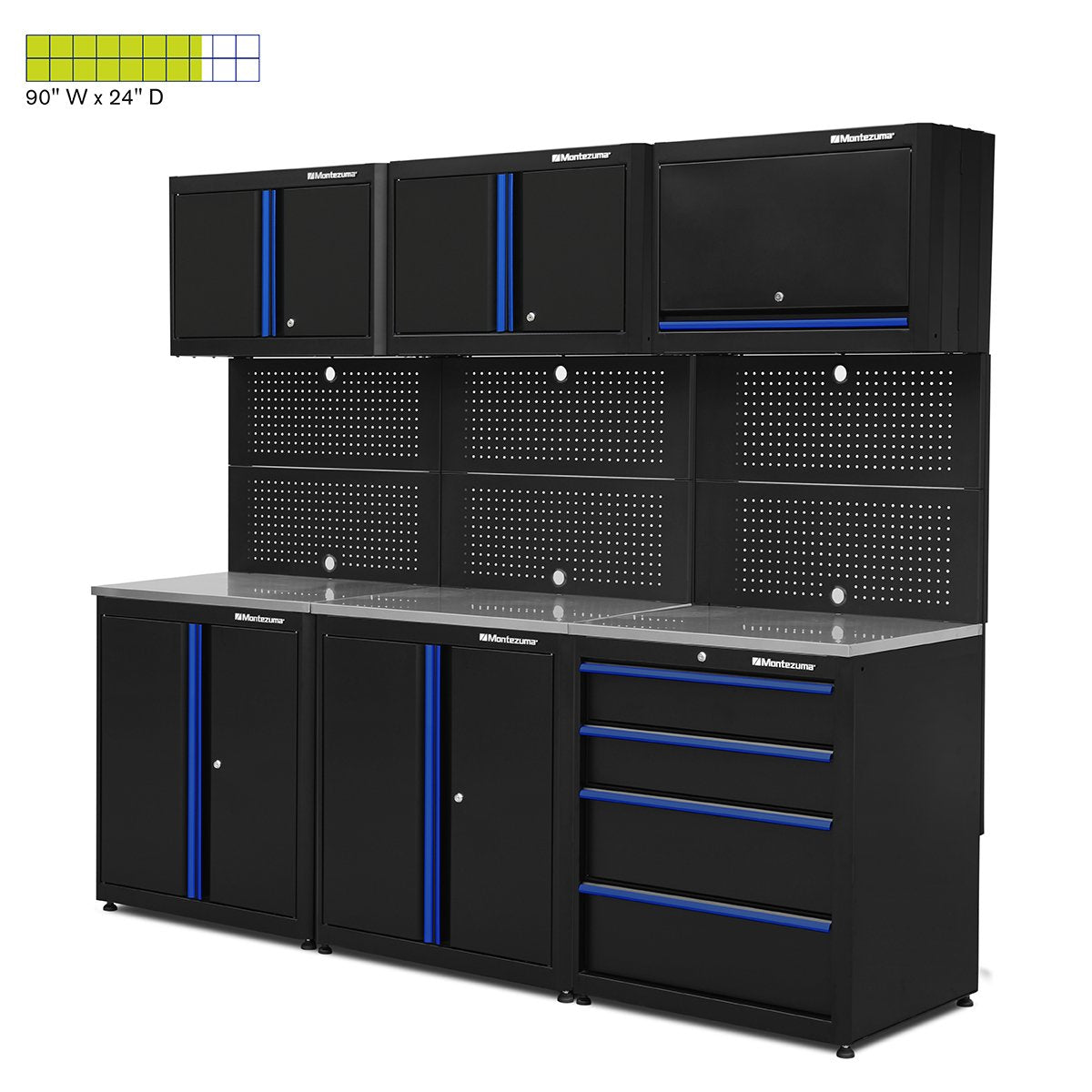 Montezuma Standard 9-Piece Combo - garage storage