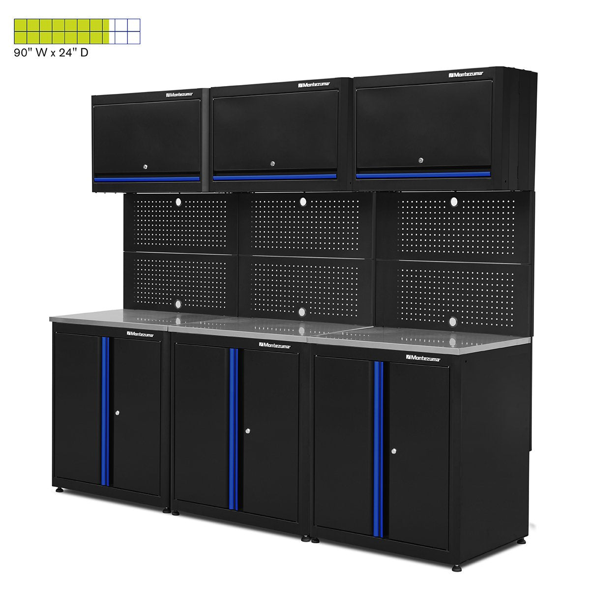 Montezuma Standard 9-Piece Combo - garage storage