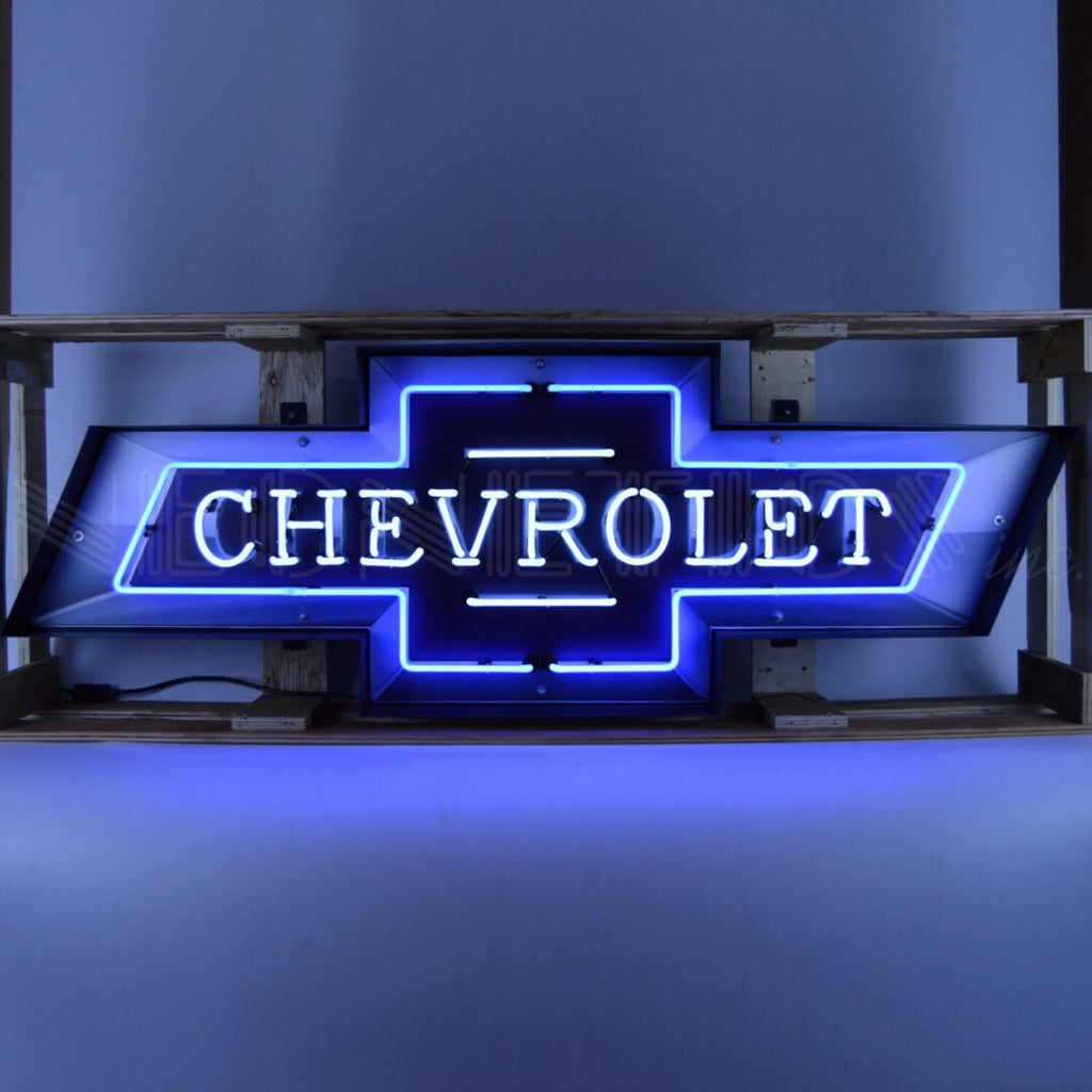 Neonetics 5 Foot Chevrolet Bowtie Neon Sign In Steel