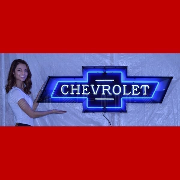 Neonetics 5 Foot Chevrolet Bowtie Neon Sign In Steel