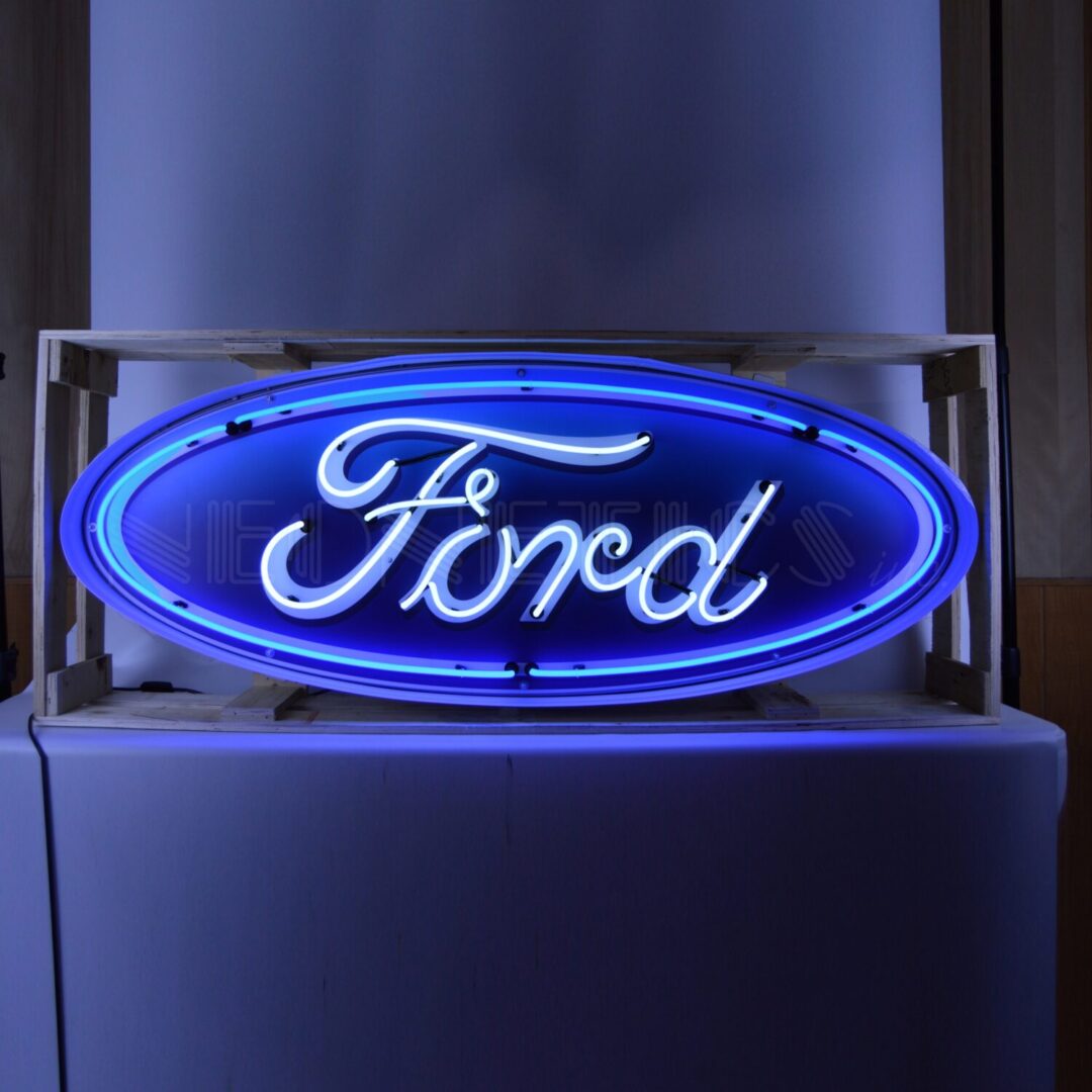 Neonetics 5 Foot Ford Oval Neon Sign In Steel Can - 9FORDC