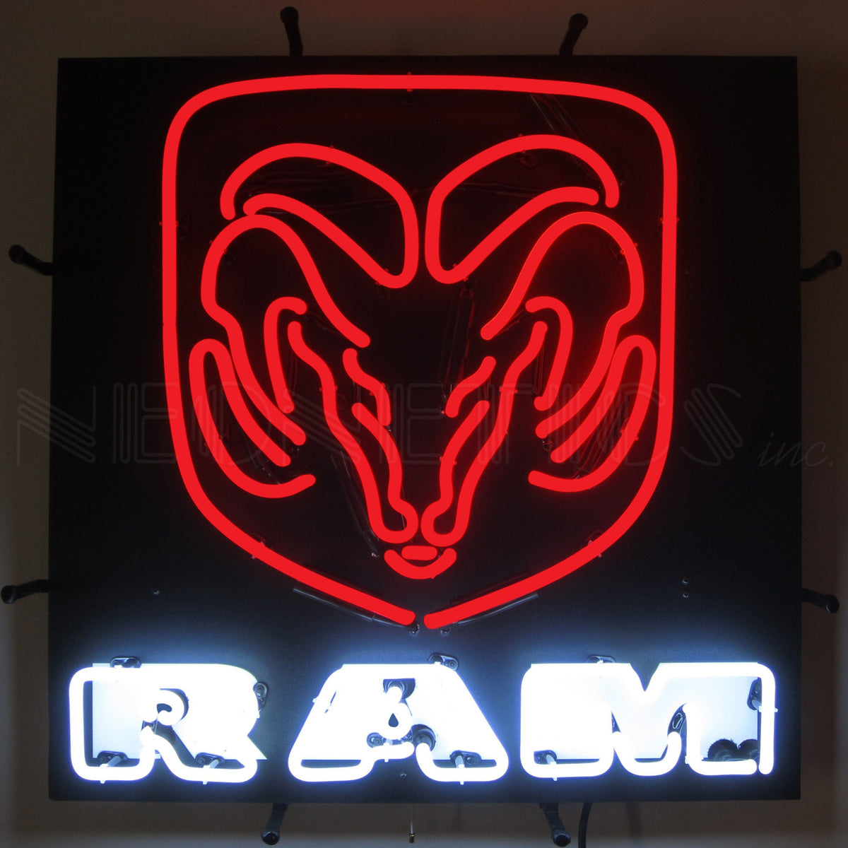 Neonetics Ram Red Neon Sign With Backing