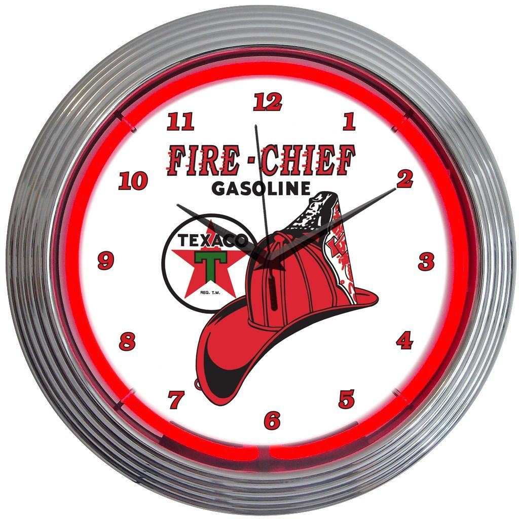 Neonetics TEXACO FIRE CHIEF NEON CLOCK