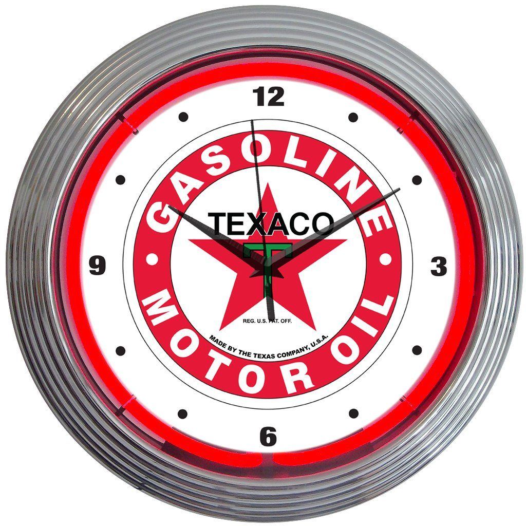 Neonetics TEXACO GASOLINE NEON CLOCK