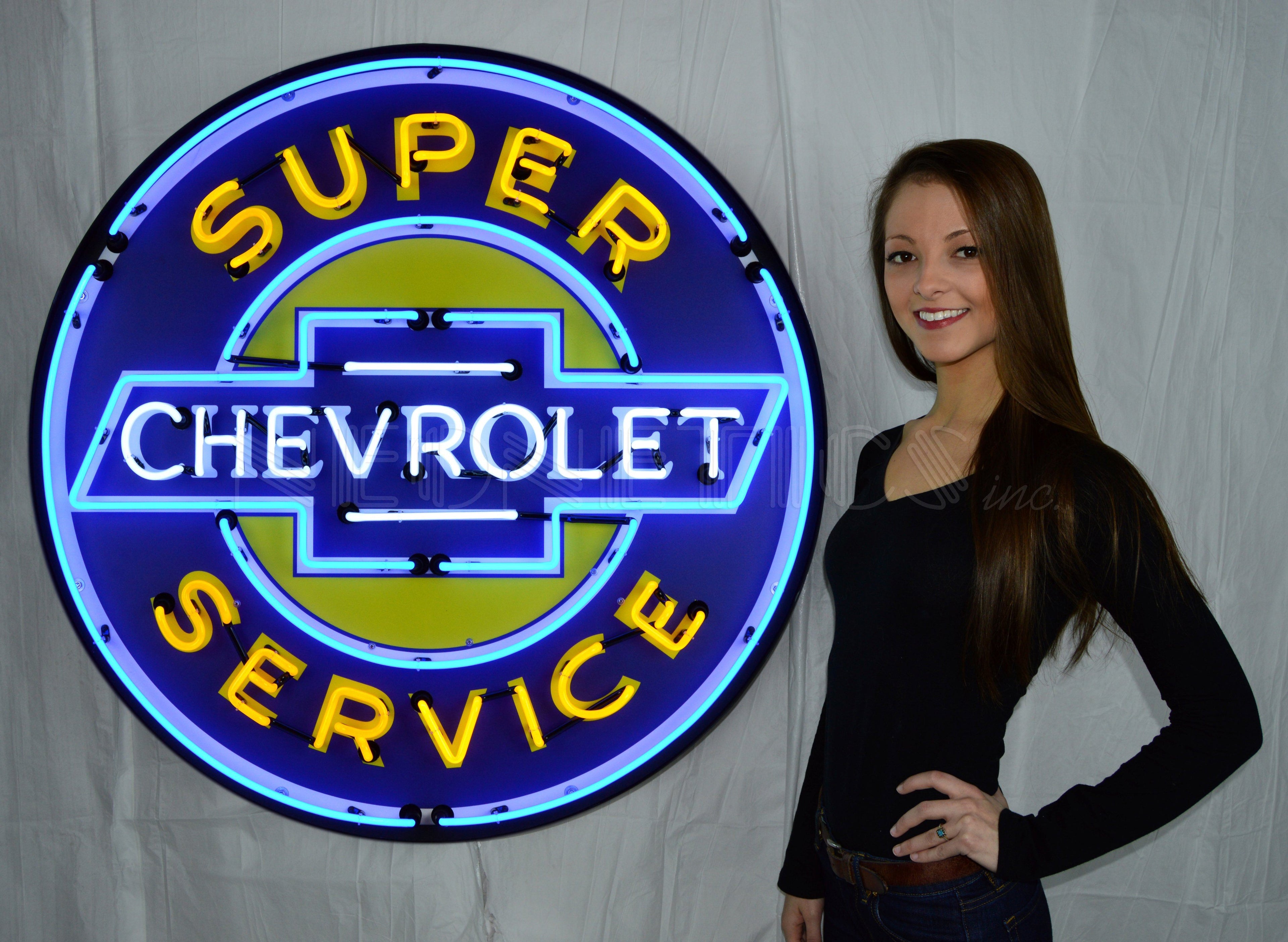Neonetics Super Chevrolet Service 36 Inch Neon Sign