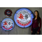 Neonetics Corvette Flags 36 Inch Neon Sign In Metal