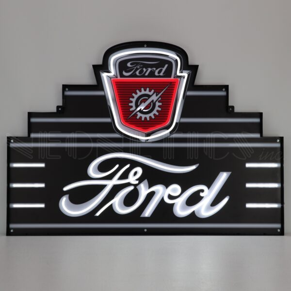 Neonetics Art Deco Marquee Ford LED Flex-Neon Sign In Steel