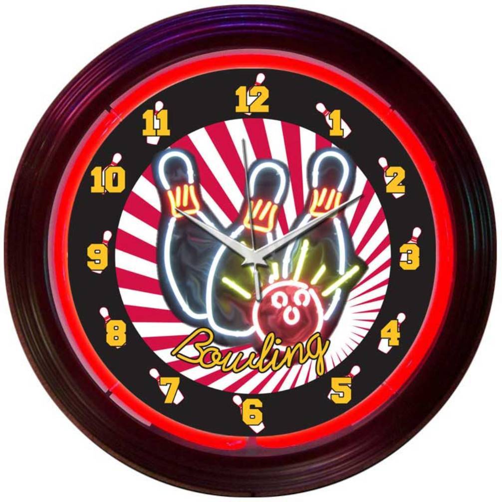 Neonetics BOWLING NEON CLOCK
