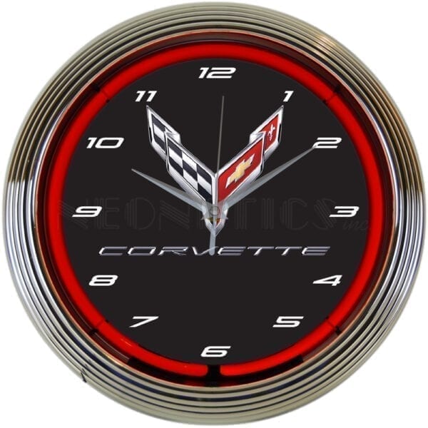 Neonetics Corvette C8 Next Generation Neon Clock - 8CORV8