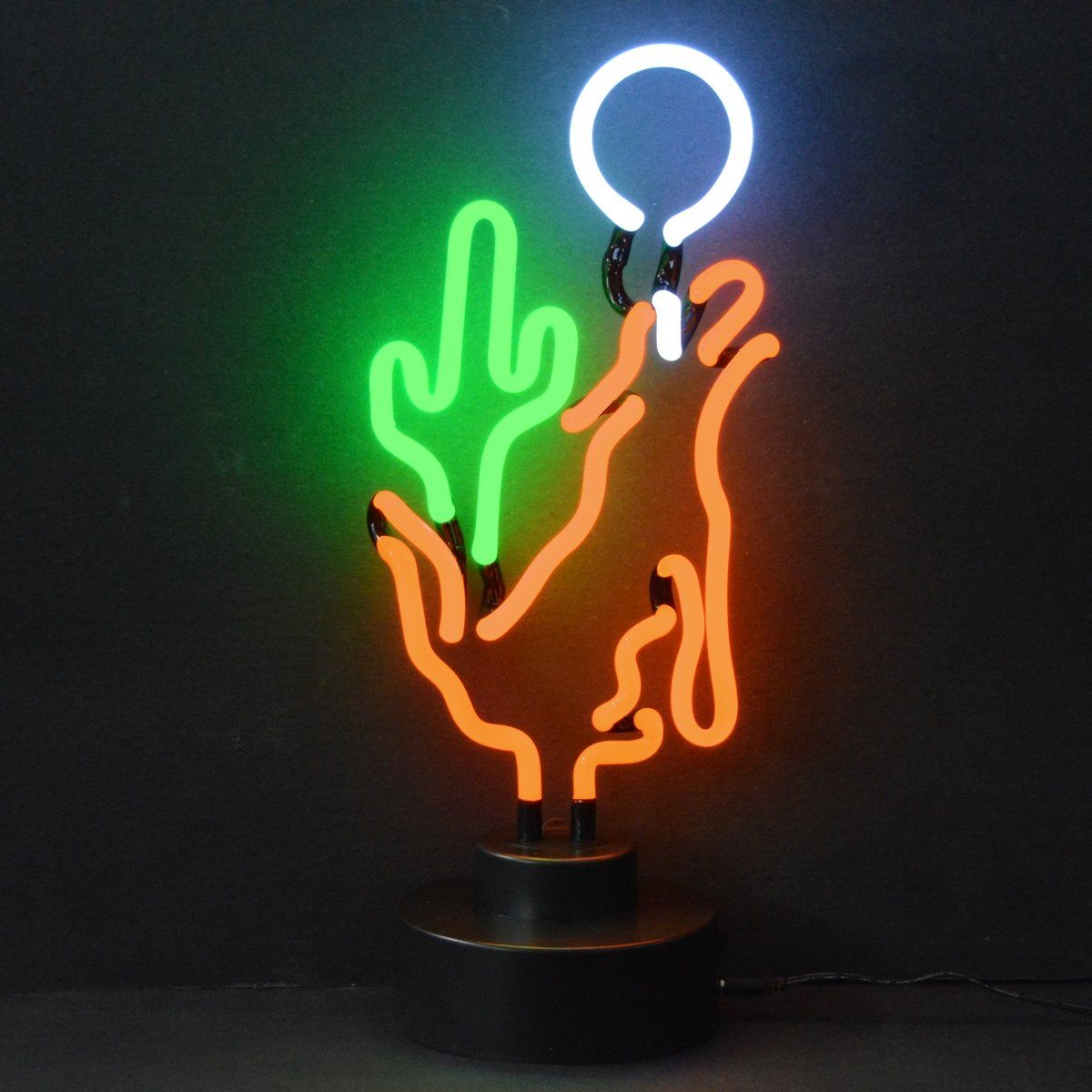 Neonetics COYOTE MOON CACTUS NEON SCULPTURE