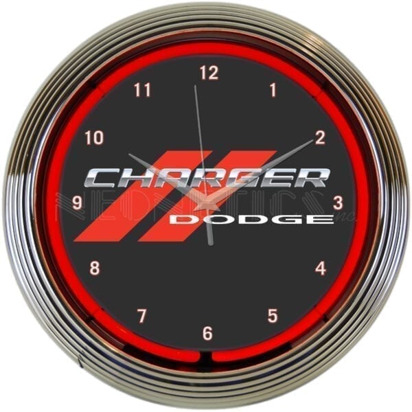 Neonetics Dodge Charger Neon Clock - 8CRGCK