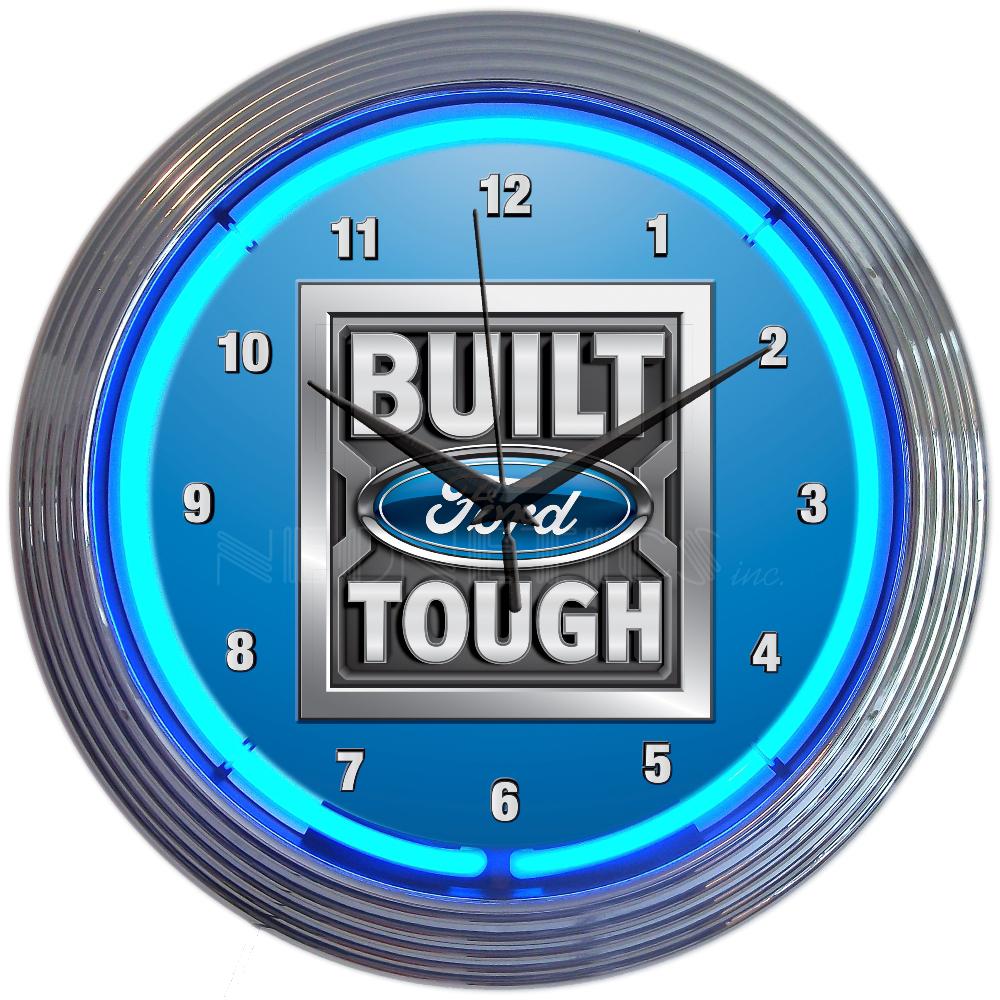 Neonetics FORD - BUILT FORD TOUGH NEON CLOCK