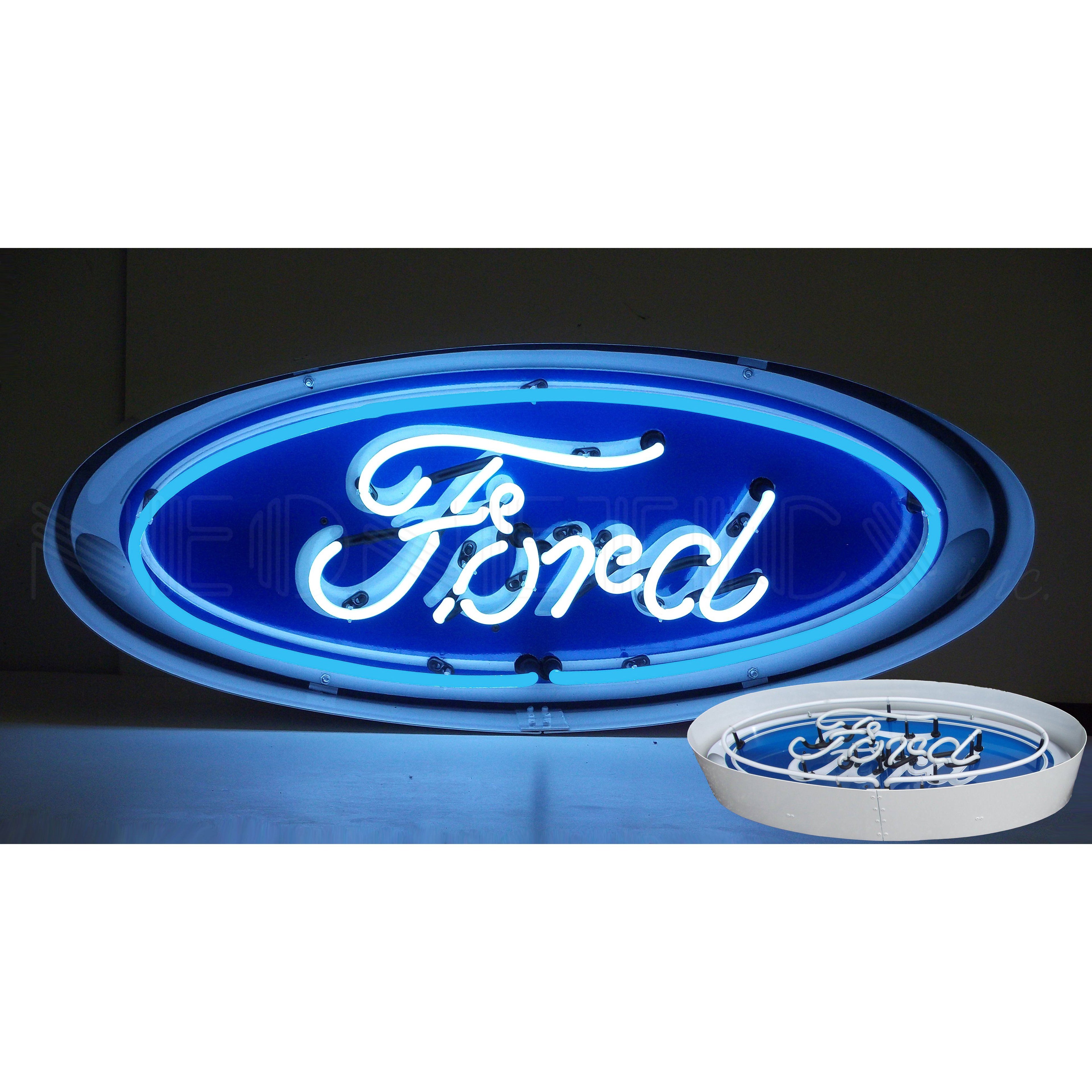 Neonetics Ford Oval Neon Sign In Metal