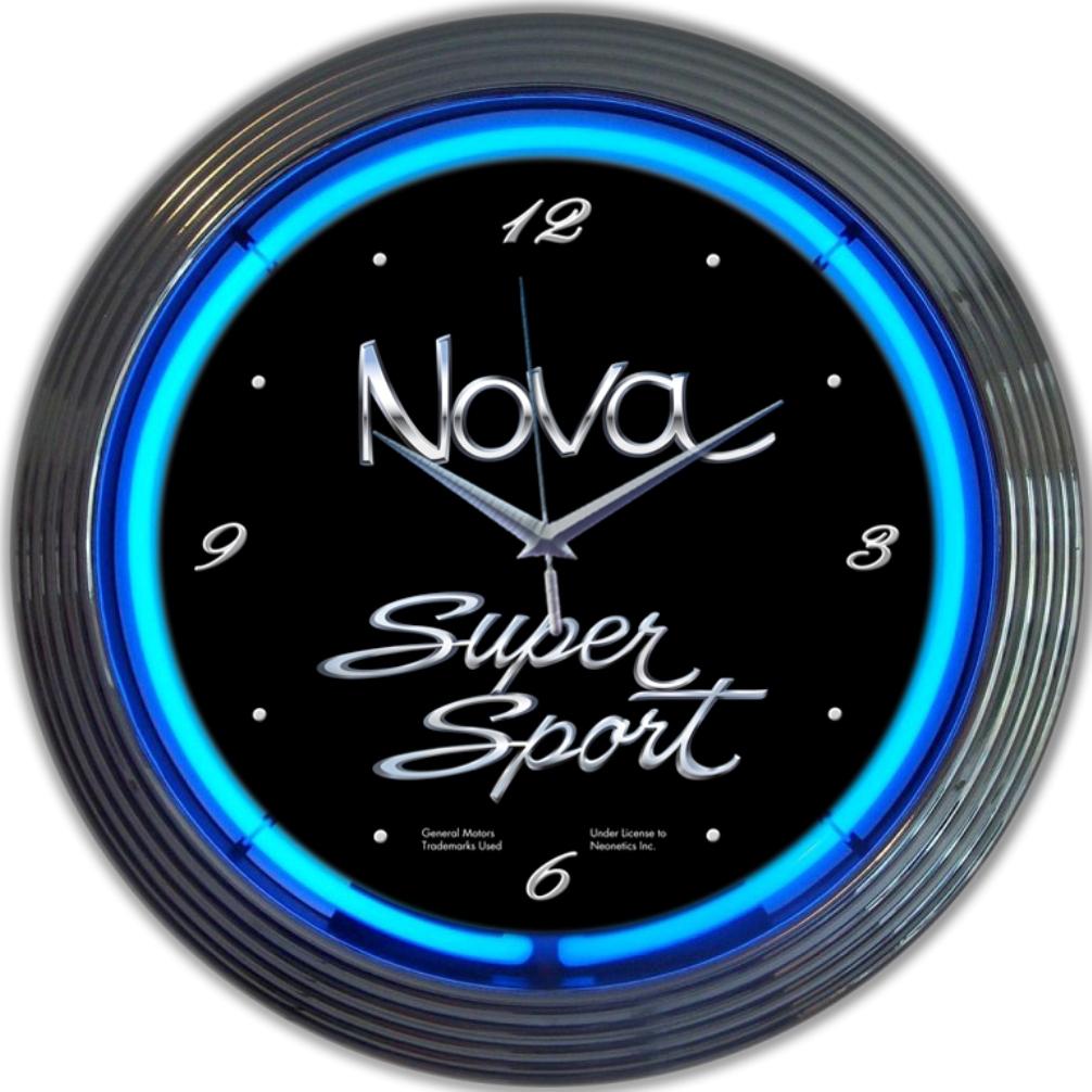 Neonetics GM CHEVY NOVA NEON CLOCK