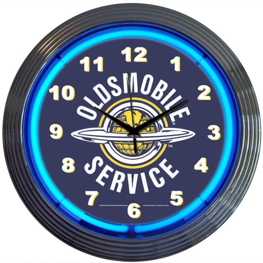 Neonetics GM OLDSMOBILE SERVICE NEON CLOCK