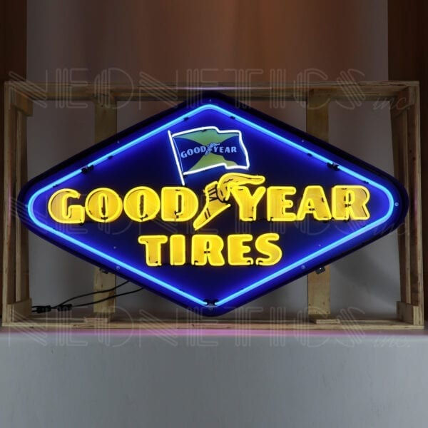 Neonetics Goodyear Tires Diamond Neon Sign In Shaped Steel