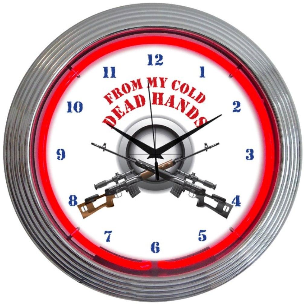 Neonetics GUN - FROM MY COLD DEAD HANDS FIREARMS NEON CLOCK