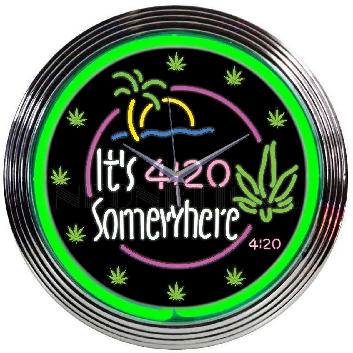 Neonetics IT’S 4:20 SOMEWHERE NEON CLOCK