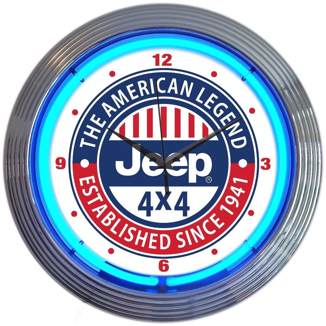 Neonetics JEEP THE AMERICAN LEGEND NEON CLOCK