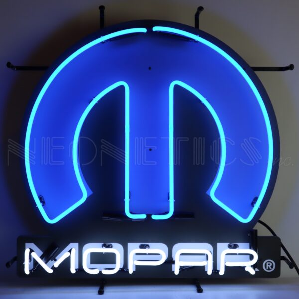 Neonetics Mopar Omega M Neon Sign With Backing - 5MPRBK