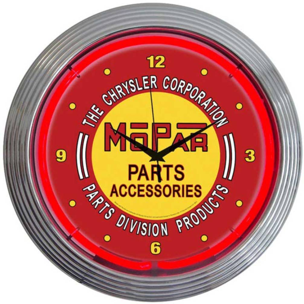 Neonetics MOPAR RED VINTAGE NEON CLOCK