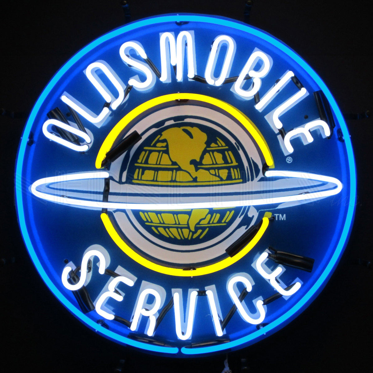 Neonetics Oldsmobile Service Neon Sign With Backing