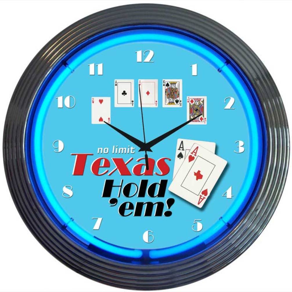 Neonetics POKER TEXAS HOLD ’EM NEON CLOCK